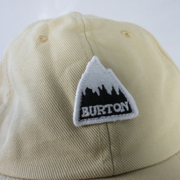 Burton Low Profile Tan Adjustable Hat Baseball Cap Logo Strapback Casual 126 - Picture 3 of 8